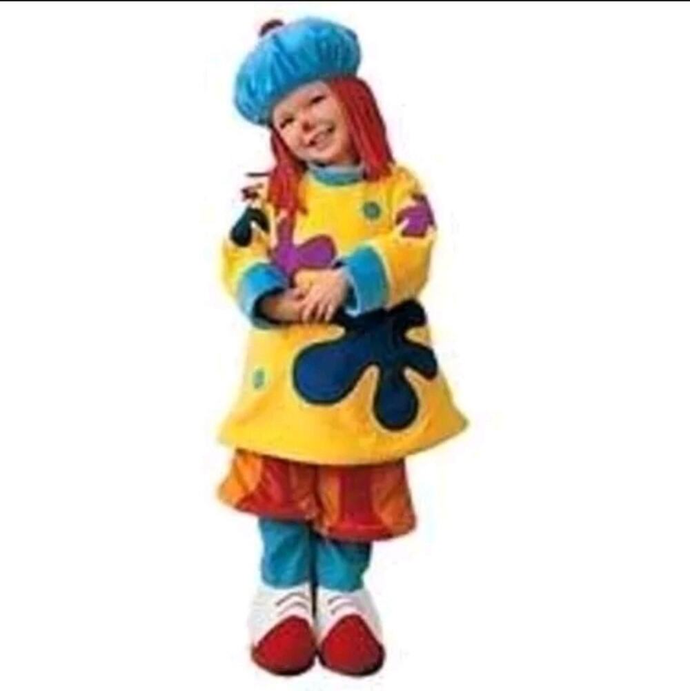Disney Kids Jojo Clown Costume Halloween XXS Unisex Girls Boys, Bright Colored